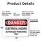 Signmission Electrical Hazard Authorized Personnel Only Danger Sign, Plastic, 14in W x 10in L, 2PK OS-2PACK-DS-P-1014-L-19339 - alternate 7